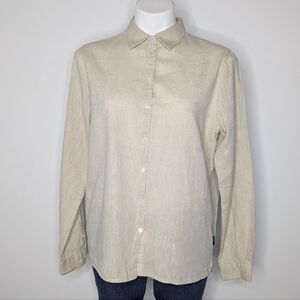 Holebrook Light Cream Long Sleeve Button Up M
